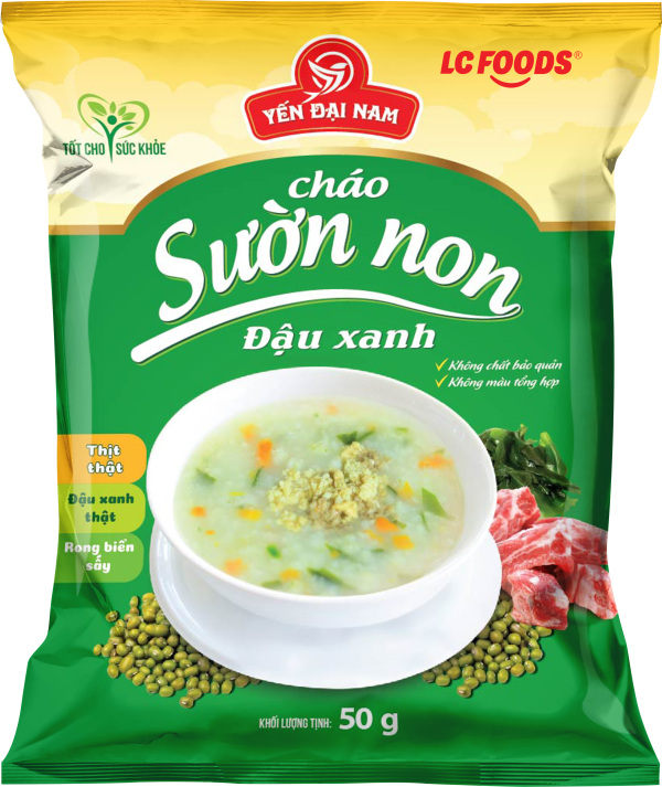 CHÁO SƯỜN NON ĐẬU XANH 50G