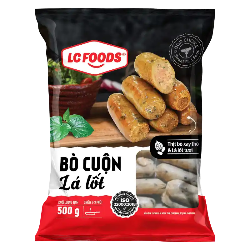 bò cuộn lá lốt 500g