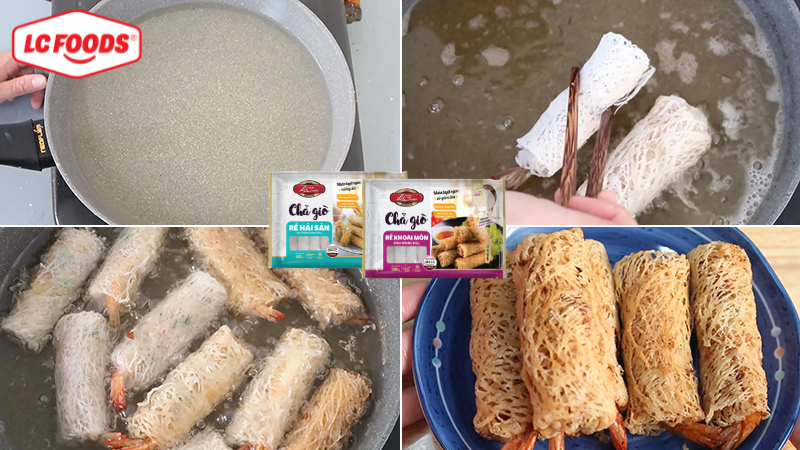 Cách làm chả giò rế tôm giòn lâu, không bị mềm - LC Foods