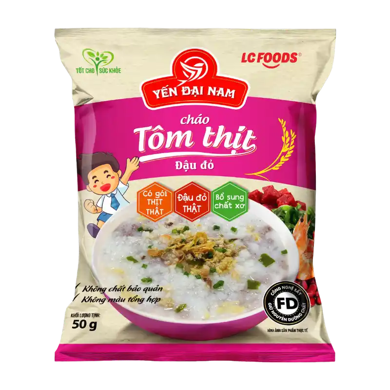 Cháo tôm thịt đậu đỏ 50g