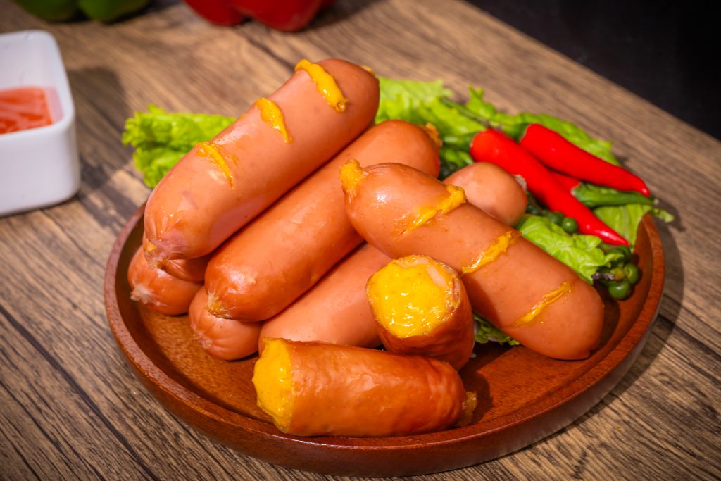 xúc xích phô mai giấy bạc