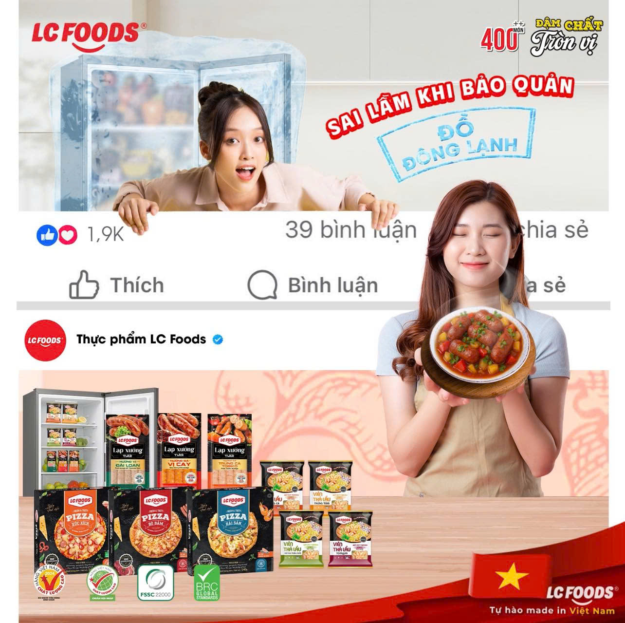 Bảo quản thực phẩm đông lạnh LC Foods