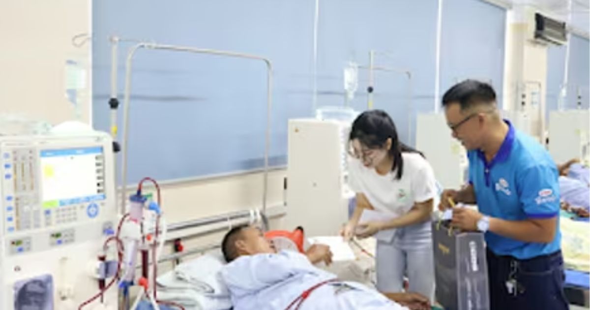 Hình ảnh bệnh nhân tại bệnh viện đang được điều trị